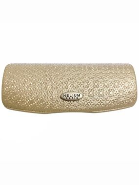 Helium Paris Eyeglass Case Textured Circles Light Golden
